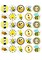 30 x Sweet Bees Themed Edible Cupcake Toppers | Uncut on Wafer Sheet- Qty 30-1.5” each
